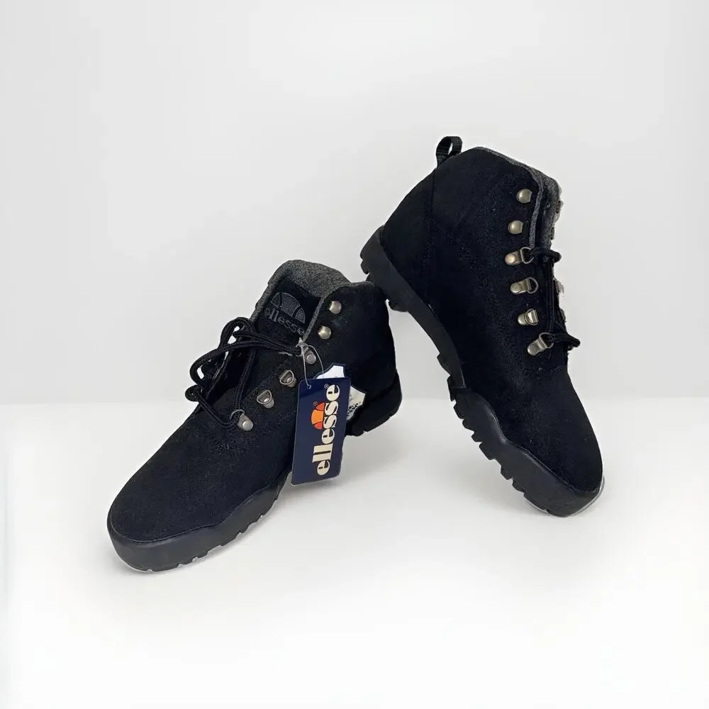 Ellesse Black Suede Leather Hiking Chukka Boots Men’s 8.5M - Picture 1 of 10